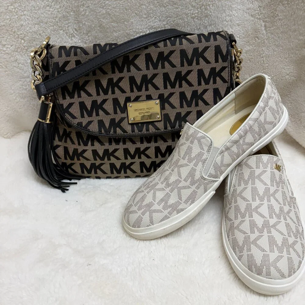 Womens Michael Kors Keaton Slip-on Sneakers White Sz 9 - Picture 11 of 11